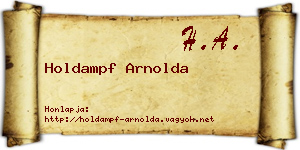 Holdampf Arnolda névjegykártya